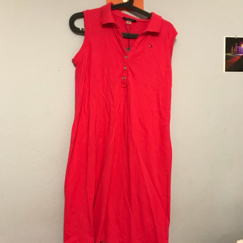 NWT Tommy hilfiger pink sleeveless collar dress